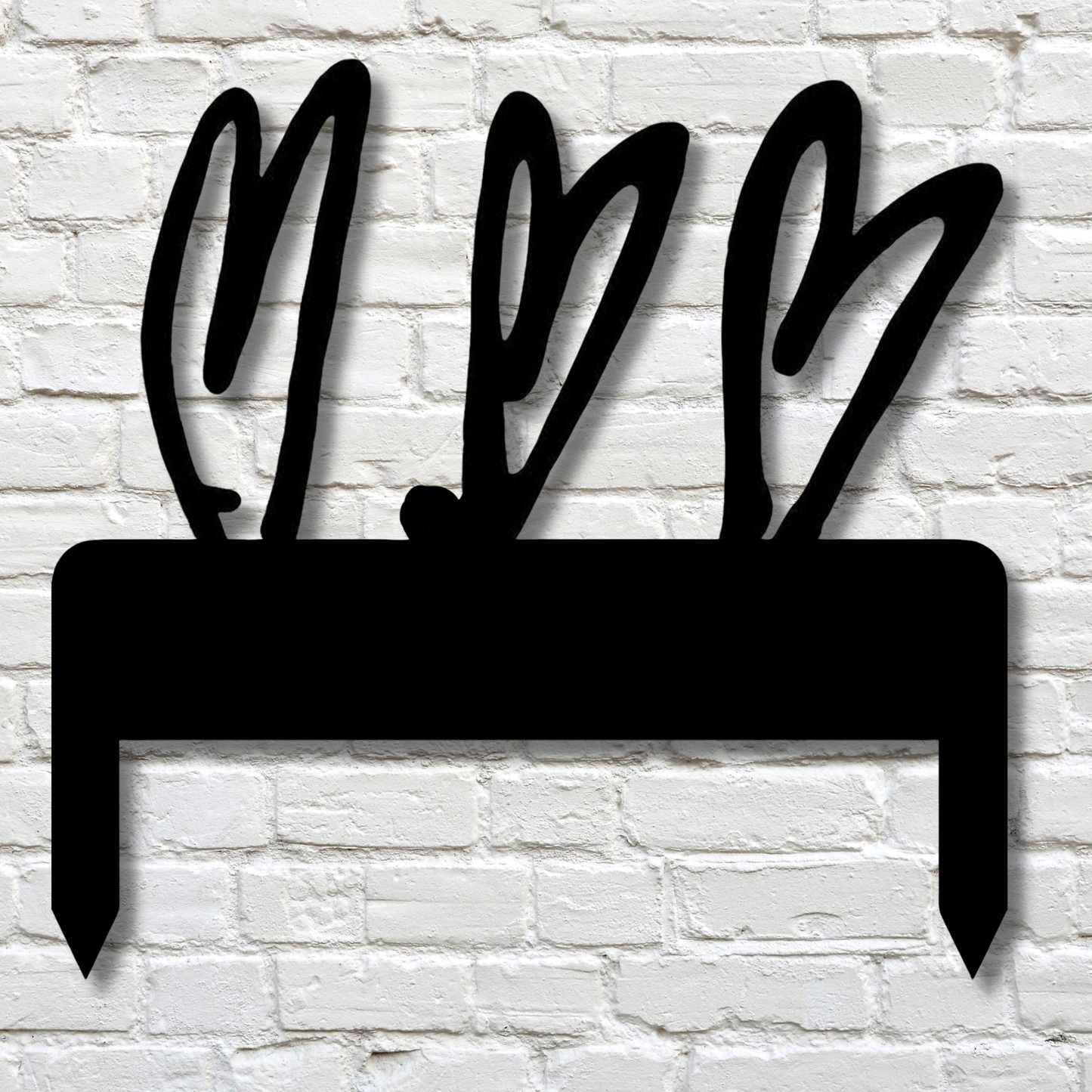 Custom Love Hearts Metal Stake Sign