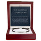 Personalized Daughter-in-Law Engraved Nylon Bracelet | Custom Wedding Gift from Mother-in-Law & Birthday Jewelry