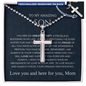 Personalized Cross Necklace for Son | Custom Engraved Son Gift from Mom | Christian Jewelry, First Communion & Confirmation Gift