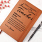 Difference Maker Journal, Second Grade Teacher Gift, Personalized Colleague Friend Mentor Appreciation Gift, Custom Name Leather Journal