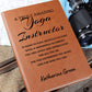 Personalized Yoga Instructor Journal, Difference Maker Journal, Custom Name Leather Journal, Gift For a , Appreciation Gift, Birthday Gift