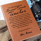 To A New New Science Teacher Journal, Custom Leather Journal, Science Teacher Graduation Gift, Personalized Name Journal, New science Teacher Appreciation Gift, New Job Gift