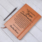 To A New Yoga Trainer Journal, Custom Leather Journal, Yoga Trainer Graduation Gift, Personalized Name Journal, New Yoga Instructor Appreciation Gift, New Job Gift