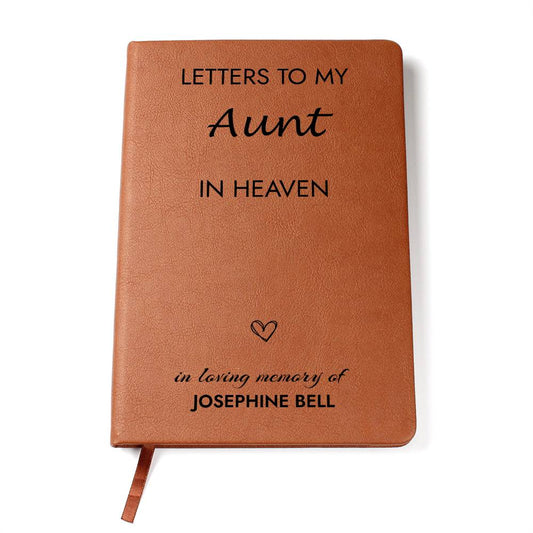 Aunt Remembrance Journal, Aunt In Heaven Gift, Loss of Aunt Memorial Journal, Sympathy Gift for Loss Of Daughter, Grief Journal Letters to Aunt
