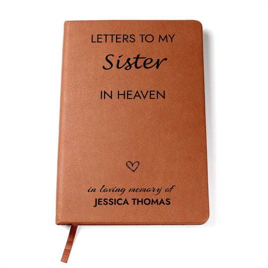 Sister Remembrance Journal, Sister In Heaven Gift, Loss of Sister Memorial Journal, Sympathy Gift for Loss Of Sister, Grief Journal Letters to Sister