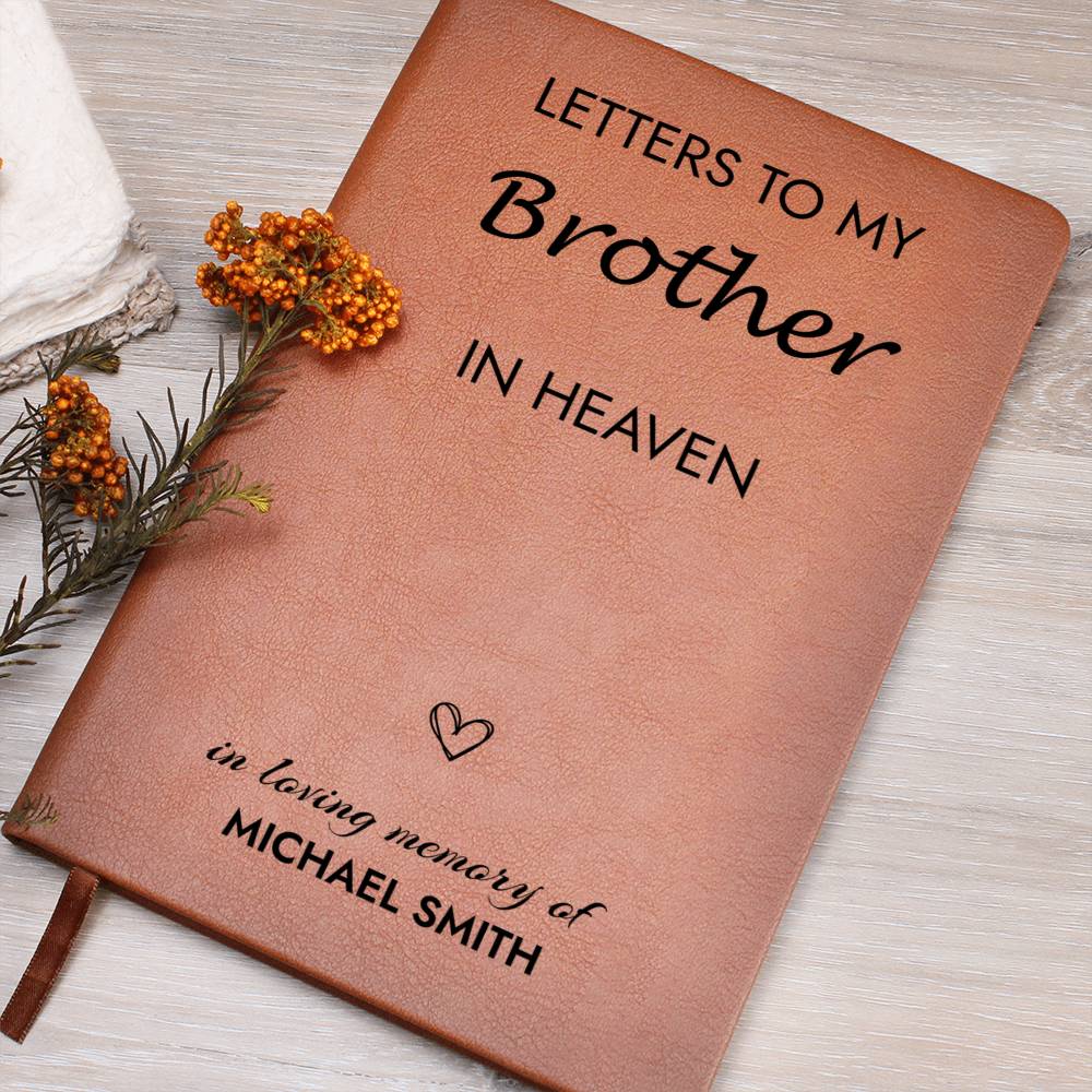 Brother Remembrance Journal, Brother In Heaven Gift, Loss of Brother Memorial Journal, Sympathy Gift for Loss Of Brother, Grief Journal Letters to Brother