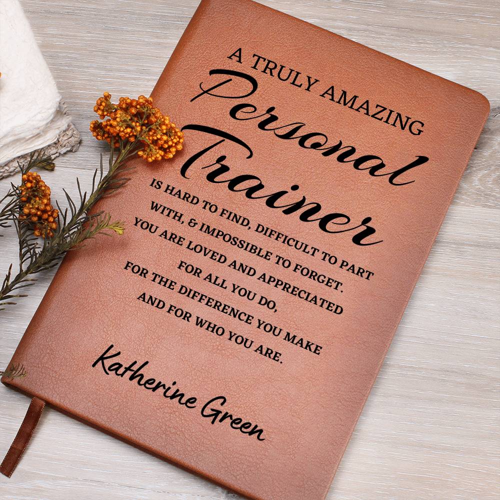 Personalized Personal Trainer Journal, Difference Maker Journal, Custom Name Leather Journal, Gift For a Personal Trainer, Appreciation Gift, Birthday Gift