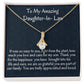 To My Amazing  Daughter In Law Alluring  Necklace, Birthday Gift For My Daughter In Law, Wedding  Day Gift, Meaningful Gift. To My Bonus Daughter Gift.