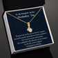 To My Daughter On Her Graduation Alluring Beauty Necklace, Graduation Gift For Her, Mother To Daughter Gift, Unique Graduation Gift From Mom.