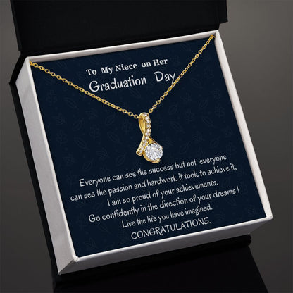 To My Daughter On Her Graduation Day Alluring Beauty Necklace, Graduation Jewelry Gift For Her, Mother To Daughter Gift, Father To Daughter Gift, Meaningful Gift, Birthday For My Daughter.