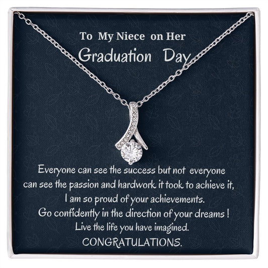 To My Daughter On Her Graduation Day Alluring Beauty Necklace, Graduation Jewelry Gift For Her, Mother To Daughter Gift, Father To Daughter Gift, Meaningful Gift, Birthday For My Daughter.