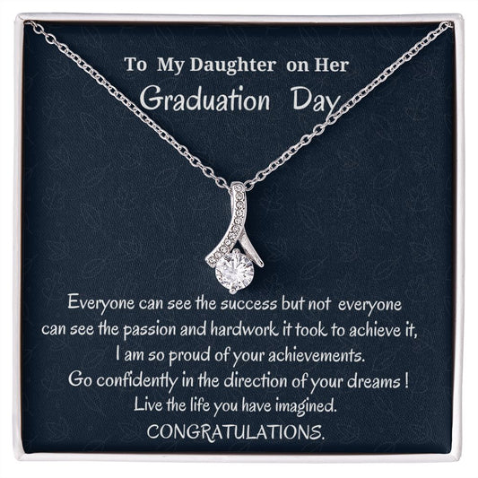 To My Daughter On Her Graduation Alluring Beauty Necklace, Graduation Gift For Her, Mother To Daughter Gift, Unique Graduation Gift From Mom.