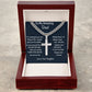 To My Amazing Dad Cuban Chain With Artisan Cross Necklace, Birthday Gift For Dad, Unique Men Jewelry Gift, Daughter To Father Christmas Gift, Gift From Loving Daughter.