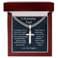 To My Amazing Dad Cuban Chain With Artisan Cross Necklace, Birthday Gift For Dad, Unique Men Jewelry Gift, Daughter To Father Christmas Gift, Gift From Loving Daughter.