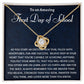 First Day of School Gift, Love Knot Necklace College Gift, Back to School Gift, Present for 1st day of School, Freshman College Gift, High School, Medical School Student