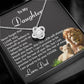 To My Daughter Birthday Gift, Love Knot Necklace, Daughter Gift From Mom or Dad, Christmas Present or Graduation Gift for Daughter