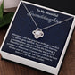 To My Beautiful Granddaughter Love knot Necklace, Birthday Gift From Grandmother, Granddaughter Graduation Gift, Meaningful Jewelry.