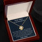 To My Niece On Her Wedding Day Love Knot Necklace, Wedding Day Gift For Niece, Birthday Gift For Her, Christmas Gift From Loving Uncle, Uncle To Daughter Gift.