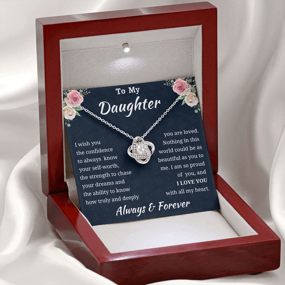 Love Knot Daughter Necklace Amazon 1