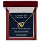 To My Daughter On Her Graduation Day Interlocking Hearts Necklace, Graduation Gift For Her, Mother To Daughter Gift, Unique Graduation Gift From Mom
