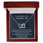 To My Daughter On Her Graduation Day Interlocking Hearts Necklace, Graduation Gift For Her, Mother To Daughter Gift, Unique Graduation Gift From Mom