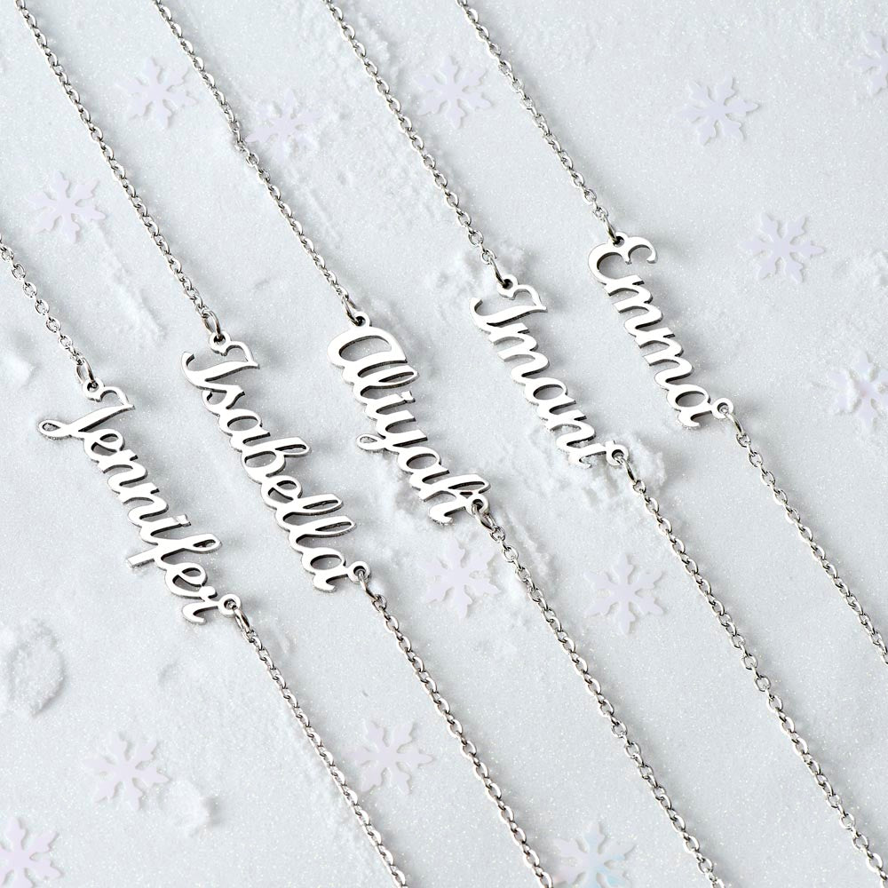 To My Bonus Daughter Personalized Name Necklace, Graduation Jewelry Gift For My Bonus Daughter, Birthday Gift For Her, Congratulations Gift From Bonus Mom.