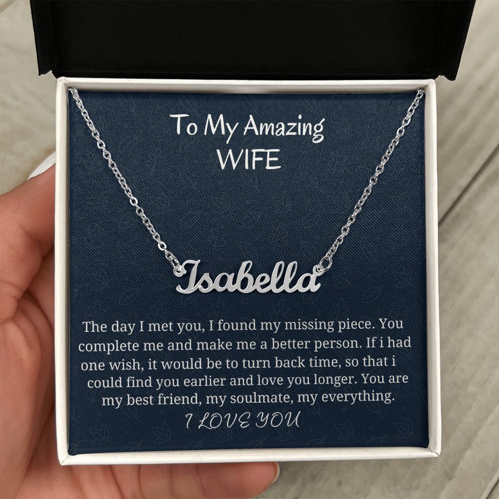 Necklaces for Women Birthday Gifts for Wife Love Necklace Gifts for Wife from Husband to My Soulmate Necklace for Women to My Wife Necklace Wedding