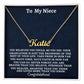 To My Niece Personalized Name Necklace, Graduation Jewelry Gift For My Niece, Birthday Gift For Niece, Aunt To Niece Gift, Congratulations Gift.