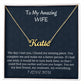 To My Amazing Wife Personalized Name Necklace, Birthday Gift For Her, Wedding Anniversary Gift, Husband To Wife Gift, Romantic Jewelry Gift.