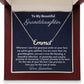 To My Beautiful Granddaughter Personalized Name Necklace, Birthday Gift From Grandmother, Granddaughter Graduation Gift, Unique Necklace.