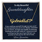 To My Beautiful Granddaughter Heart Name Necklace, Birthday Gift For My Granddaughter, Graduation Gift For Her, Gift From Grandmother, Meaningful Gift.