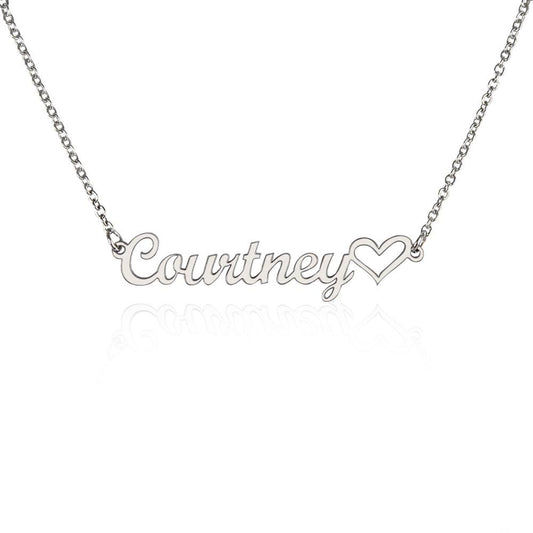 To My Granddaughter, Heart Name Necklace, Birthday Gift For Her, Graduation Gift From Grandmother, Unique Jewelry Gift.