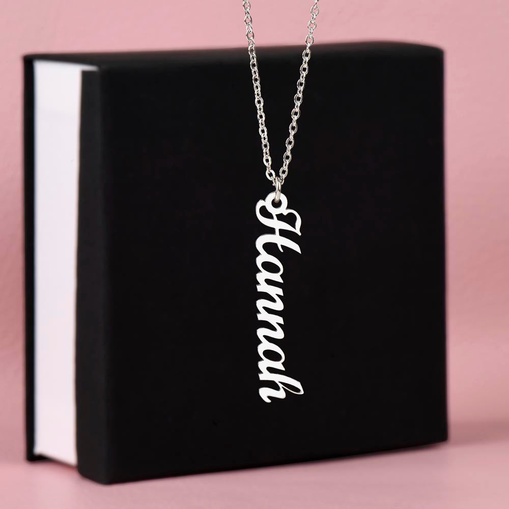 Name Necklace with Birthstone, Daughter Birthday Gift