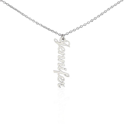 Name Necklace with Birthstone, Daughter Birthday Gift