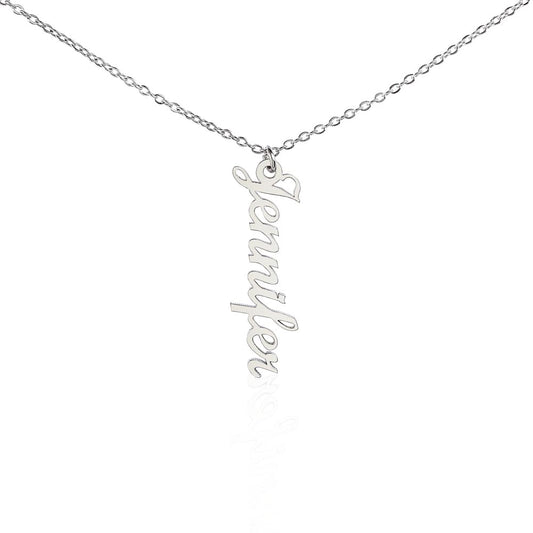 Name Necklace with Birthstone, Daughter Birthday Gift