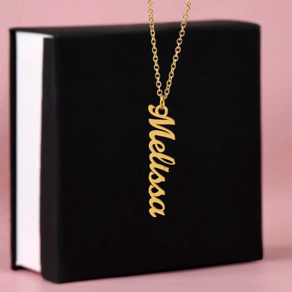 Name Necklace with Birthstone, Daughter Birthday Gift