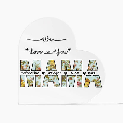 Acrylic Night Light for Mom, Mothers Day Gift