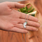 To My Godmother Engraved Baby Feet Necklace, Birthstone Necklace With Custom Name Jewelry, Gift For Grandmother.