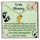Personalized Baby Feet Necklace With Birthstone, Custom Baby New Born Necklace, New Born Month  Jewelry For Mom