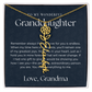 Personalized Birth Flower Name Necklace for Granddaughter | Custom Dainty Floral Pendant & Christmas Gift from Grandparents