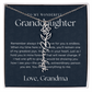 Personalized Birth Flower Name Necklace for Granddaughter | Custom Dainty Floral Pendant & Christmas Gift from Grandparents