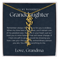 Personalized Birth Flower Name Necklace for Granddaughter | Custom Dainty Floral Pendant & Christmas Gift from Grandparents