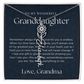 Personalized Birth Flower Name Necklace for Granddaughter | Custom Dainty Floral Pendant & Christmas Gift from Grandparents