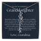 Personalized Birth Flower Name Necklace for Granddaughter | Custom Dainty Floral Pendant & Christmas Gift from Grandparents
