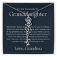 Personalized Birth Flower Name Necklace for Granddaughter | Custom Dainty Floral Pendant & Christmas Gift from Grandparents