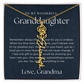 Personalized Birth Flower Name Necklace for Granddaughter | Custom Dainty Floral Pendant & Christmas Gift from Grandparents