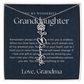 Personalized Birth Flower Name Necklace for Granddaughter | Custom Dainty Floral Pendant & Christmas Gift from Grandparents