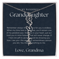 Personalized Birth Flower Name Necklace for Granddaughter | Custom Dainty Floral Pendant & Christmas Gift from Grandparents