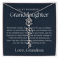 Personalized Birth Flower Name Necklace for Granddaughter | Custom Dainty Floral Pendant & Christmas Gift from Grandparents