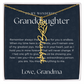 Personalized Birth Flower Name Necklace for Granddaughter | Custom Dainty Floral Pendant & Christmas Gift from Grandparents